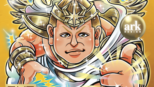 似顔絵シールはプレゼントにもおすすめ‼️ご利益満点のデザイン✨アークデザイン会長の似顔絵シール‼️