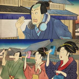 おべ工業様 CM用 浮世絵イラスト