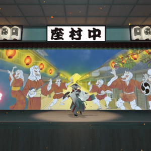 東映太秦映画村「バーチャル中村座」背景-夏-