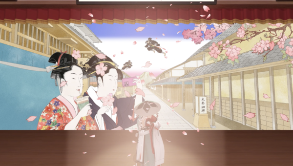 【制作実績】東映太秦映画村「バーチャル中村座」の世界を彩る / VR・3D映像に映える「浮世絵イラスト」を制作しました。