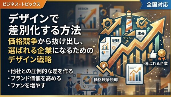 デザインで差別化する方法｜価格競争から抜け出し、選ばれる企業になるためのデザイン戦略【全国対応】